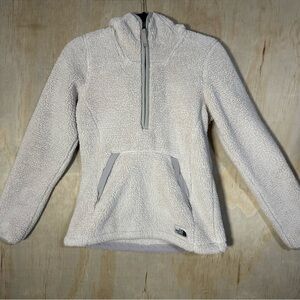 Womens The North Face Campshire Pullover Hoodie 2.0 Cream Sherpa Outdoor Hike XS